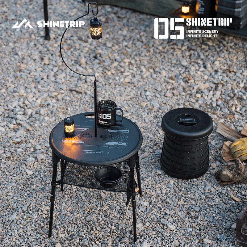 Outdoor Furniture Small - ShineTrip Outdoor Folding Table Portable Camping