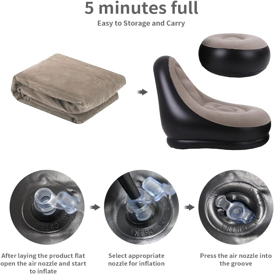 2Pcs Lazy Sofa Inflatable Chai - огляд і ціна Outdoor Furniture Small