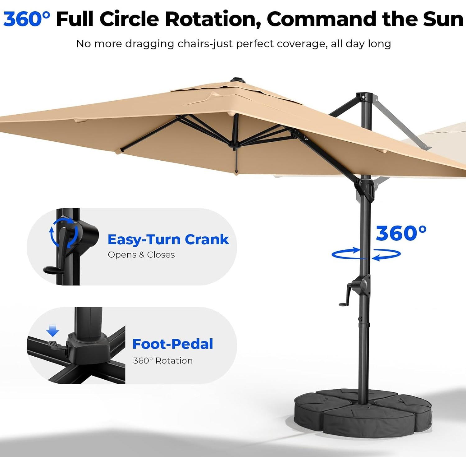 10x10 FT Cantilever Patio Umbr - огляд і ціна Outdoor Furniture With Umbrella