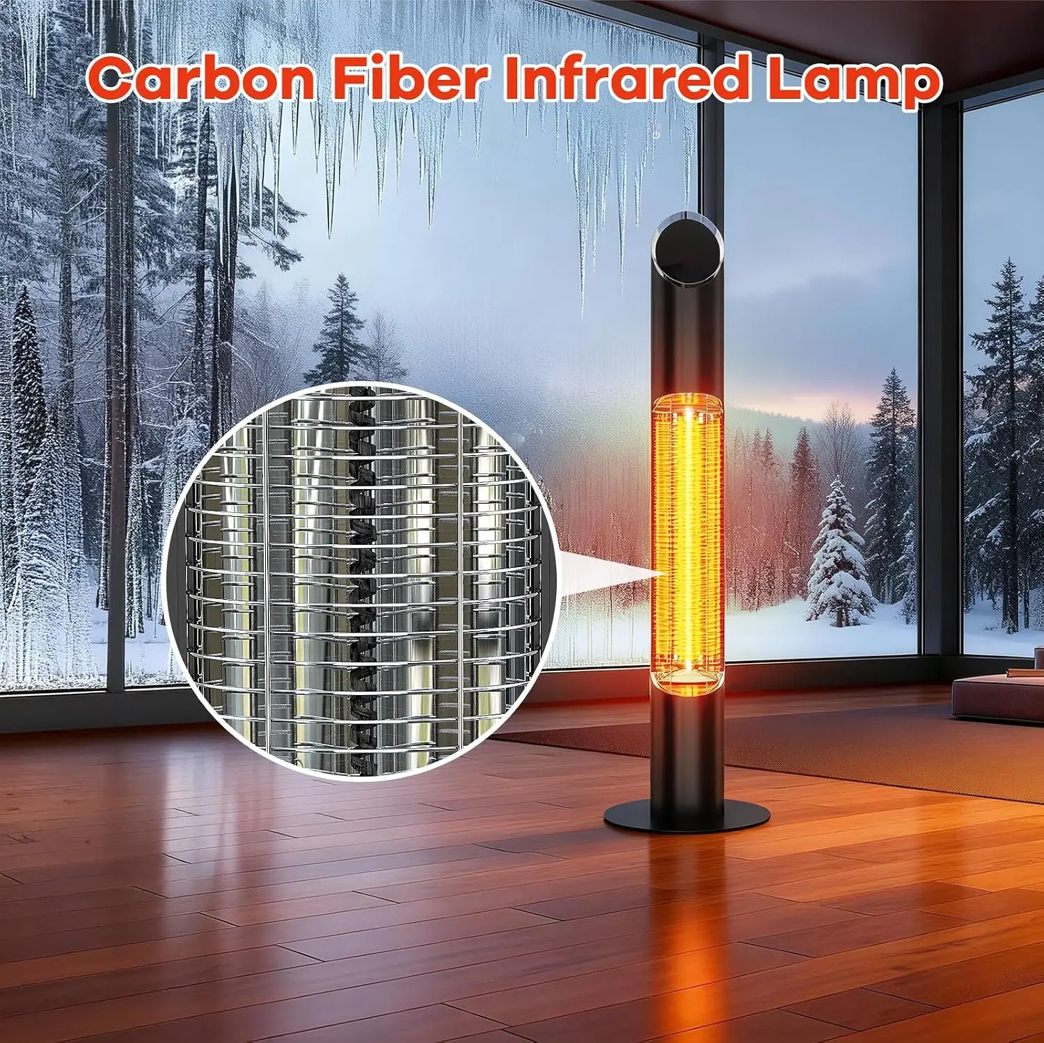 Outdoor Electric Patio Heater, - огляд і ціна Patio Heater Standing