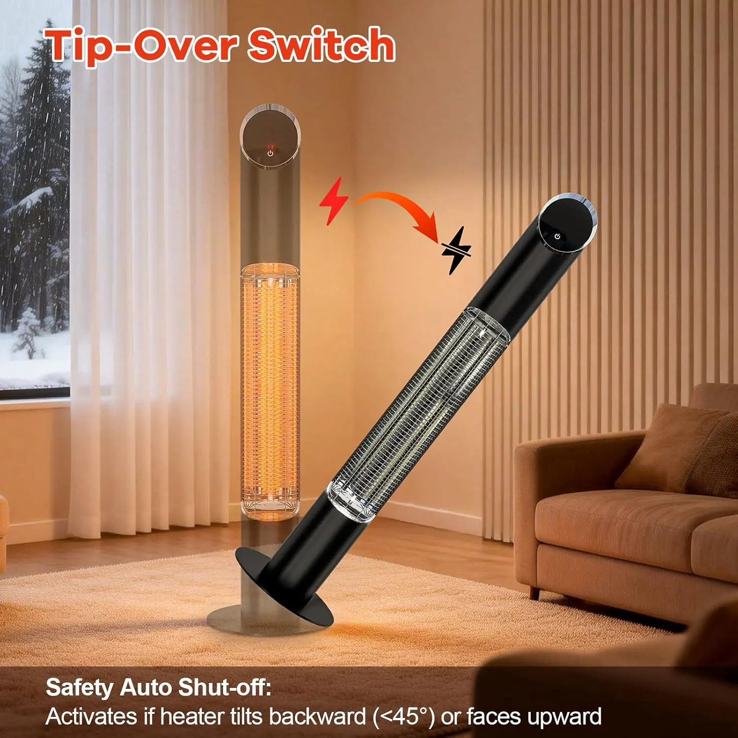 Outdoor Electric Patio Heater, - огляд і ціна Patio Heater Standing