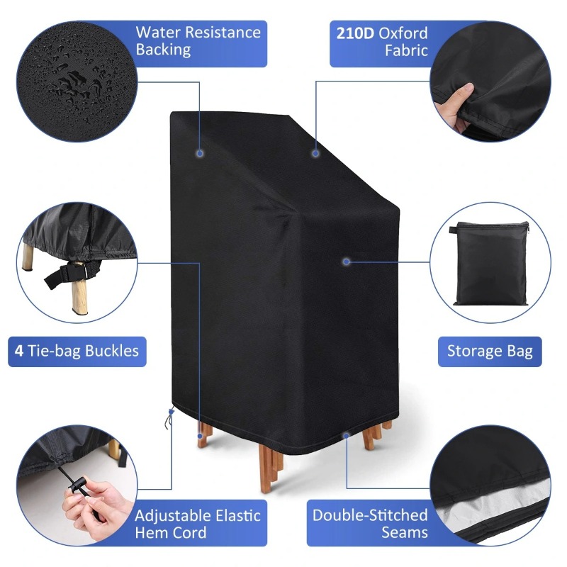 1/2/PCS Stacked Chair Dust Cov - огляд і ціна Outdoor Furniture Protector