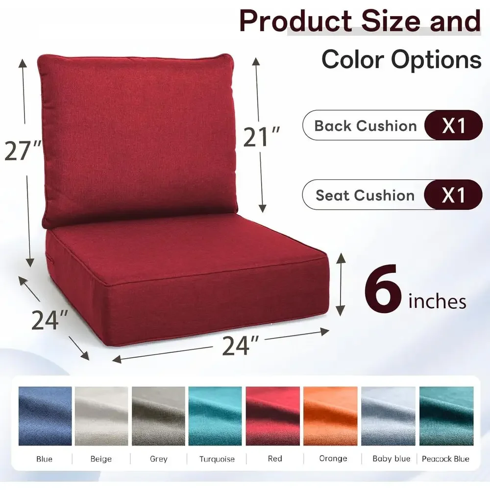 Outdoor Seat Cushion Set - 4 x - огляд і ціна Outdoor Furniture Cushions 24 X 24