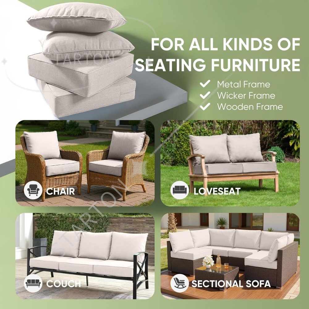 Outdoor Chair Cushions Set of  - огляд і ціна Outdoor Furniture Cushions 24 X 24