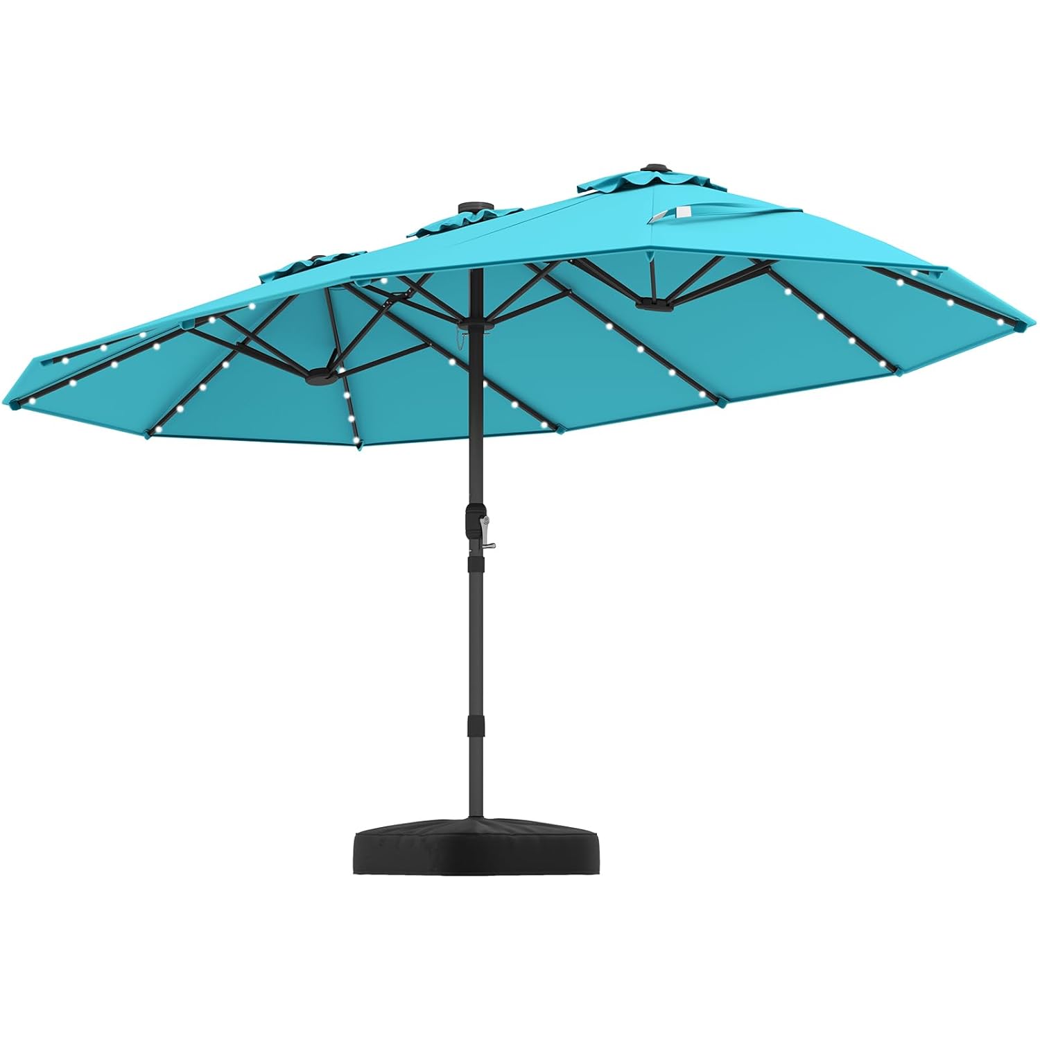 15FT Double-Sided Solar Patio  - огляд і ціна Outdoor Furniture With Umbrella