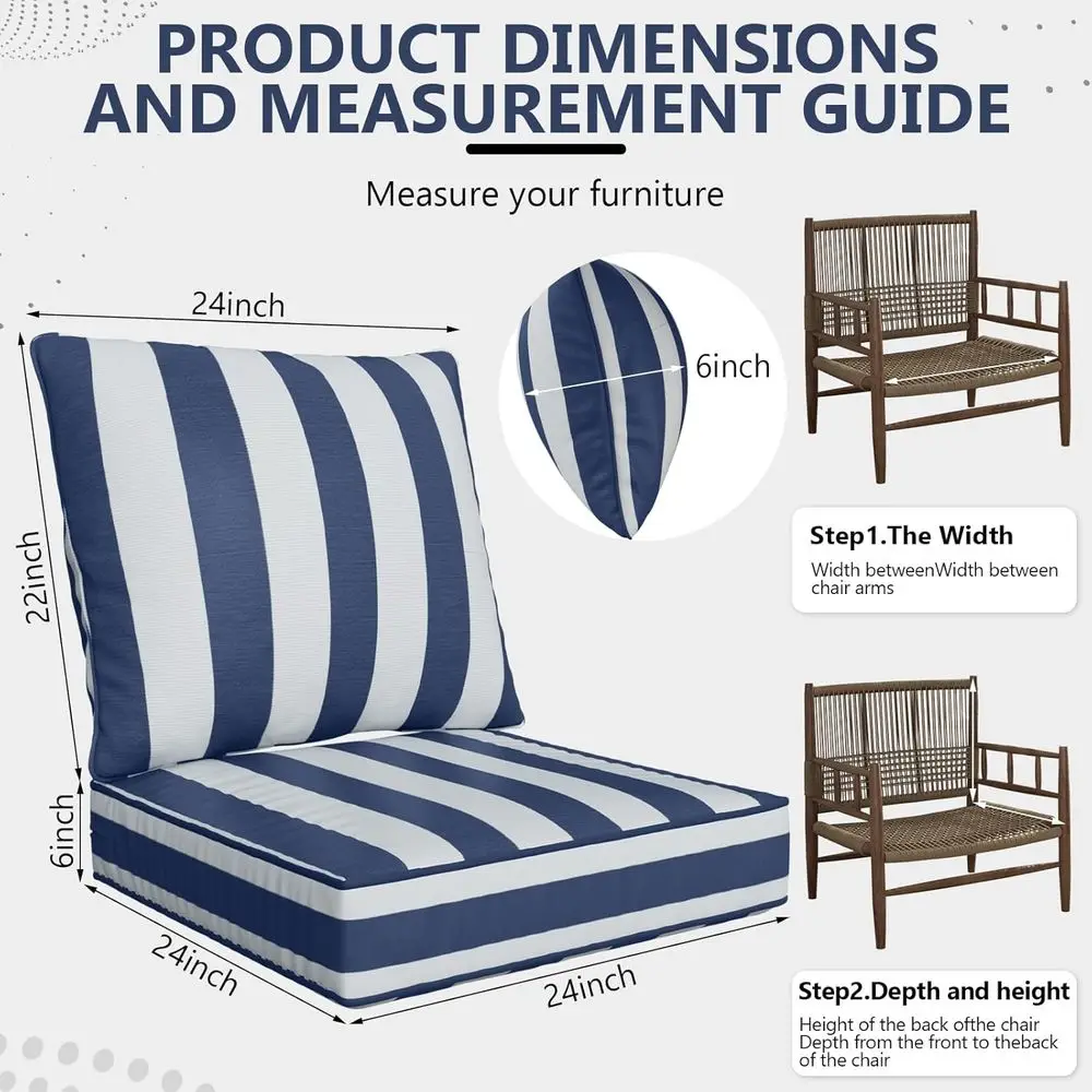 24 x 24 x 6 Outdoor Deep Seat  - огляд і ціна Outdoor Furniture Cushions 24 X 24